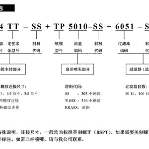 单元组合式扇形喷嘴-TP