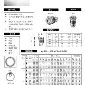 直线型空心锥喷嘴-BD