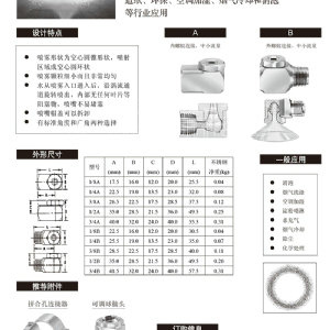 中小流量空心锥喷嘴-AB