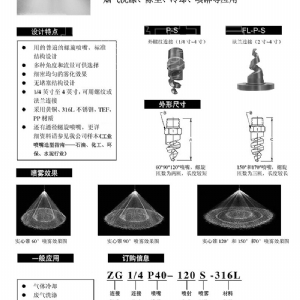 螺旋实心锥喷嘴-P/S