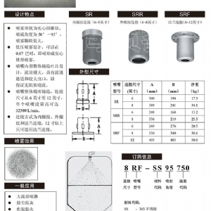 流量实心锥喷嘴-SR